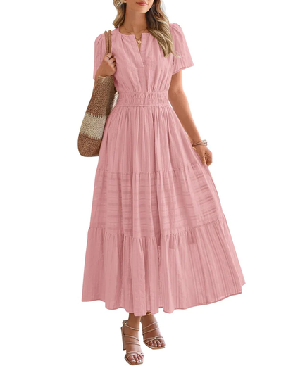 Cassia Smocked Waist Maxi Dress