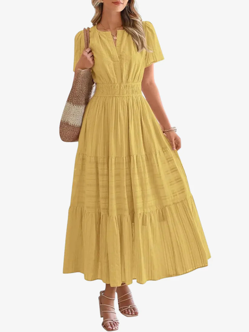 Cassia Smocked Waist Maxi Dress