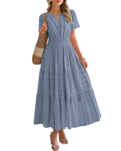 Cassia Smocked Waist Maxi Dress