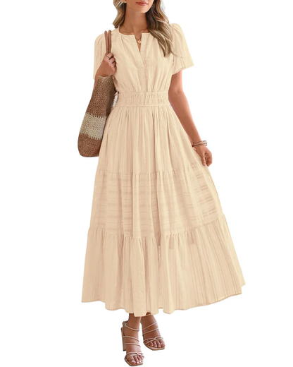 Cassia Smocked Waist Maxi Dress