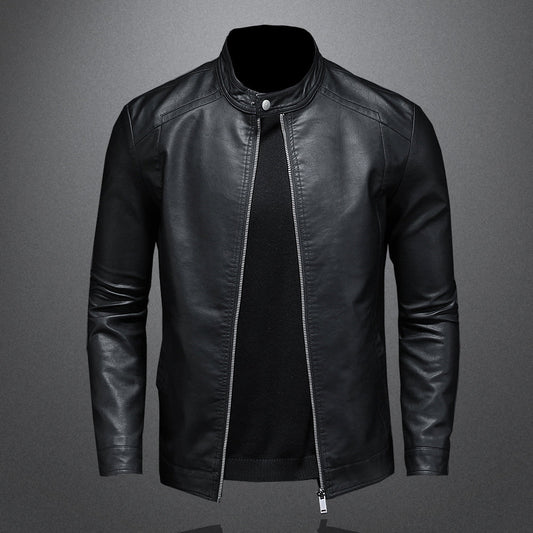 Mason Black Leather Moto Jacket