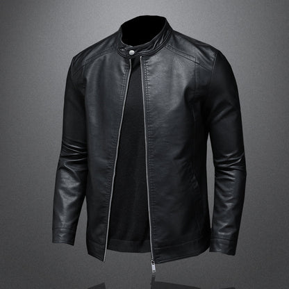 Mason Black Leather Moto Jacket