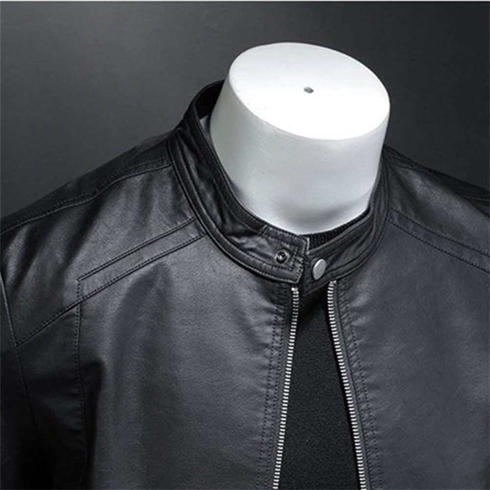 Mason Black Leather Moto Jacket