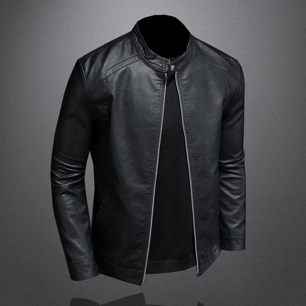 Mason Black Leather Moto Jacket