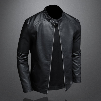 Mason Black Leather Moto Jacket