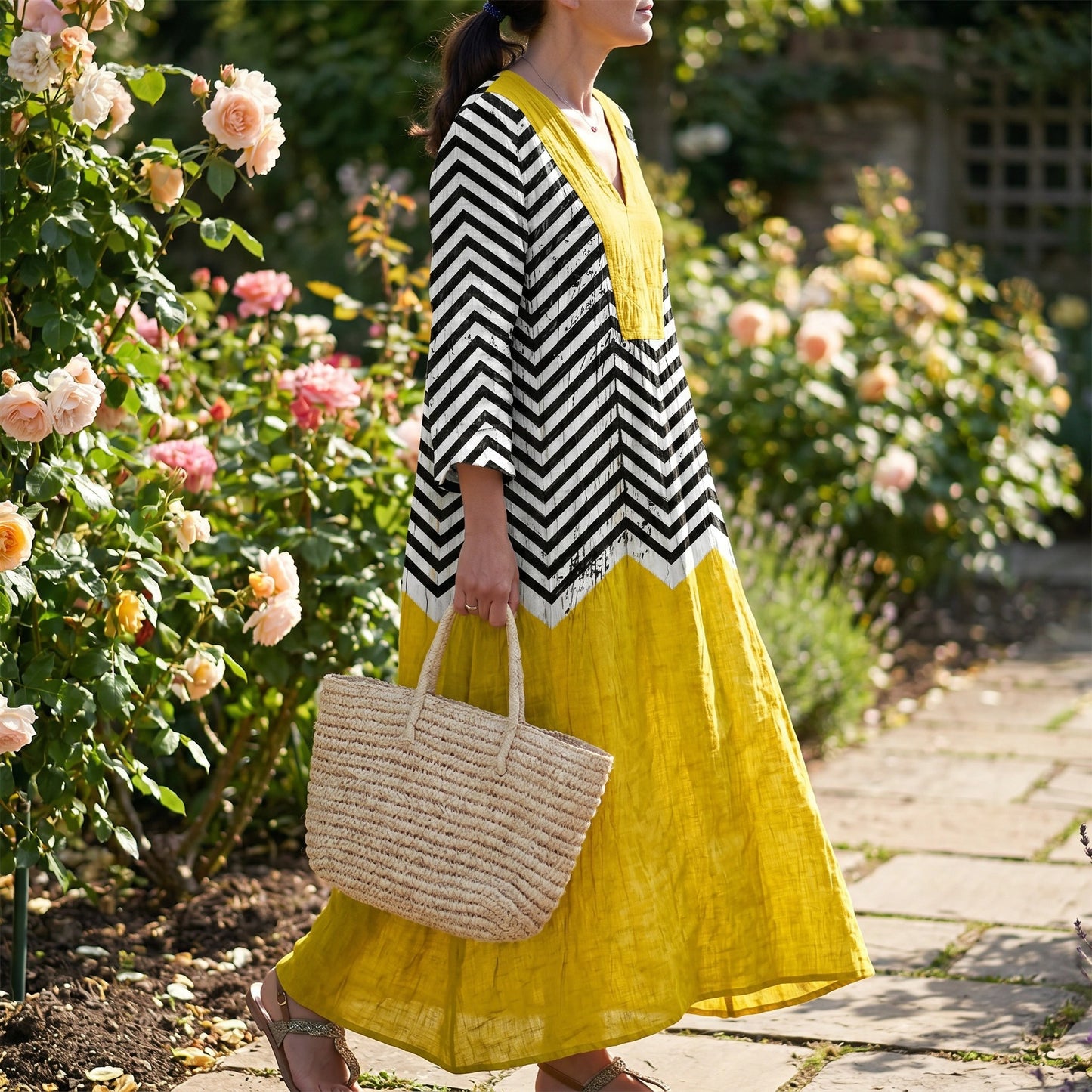 Florence Chevron Comfort Dress