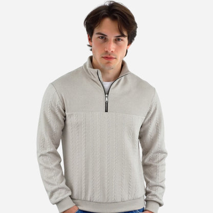 Knitted Comfort Zip-Up  Sweater