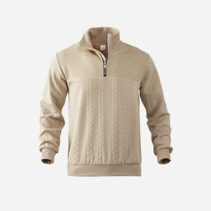 Knitted Comfort Zip-Up  Sweater