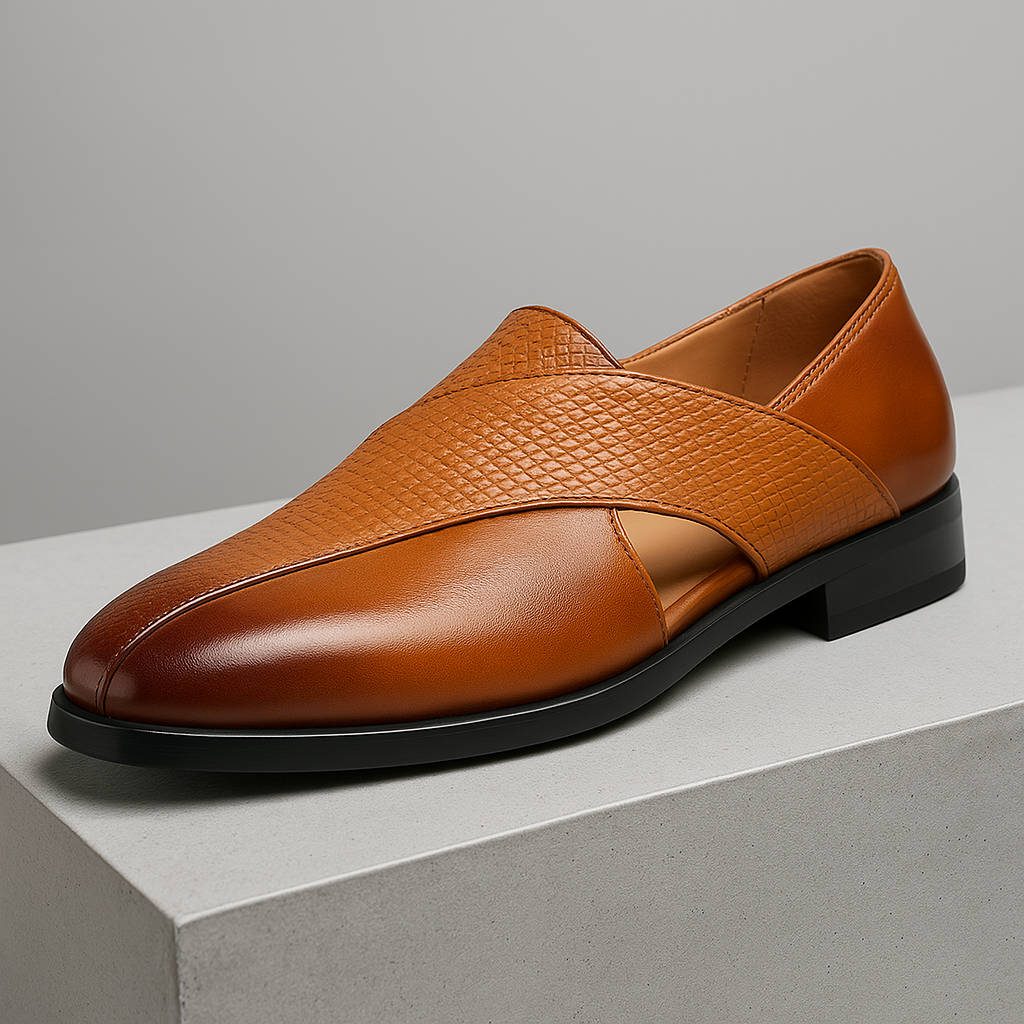Enzo Woven Leather Loafers