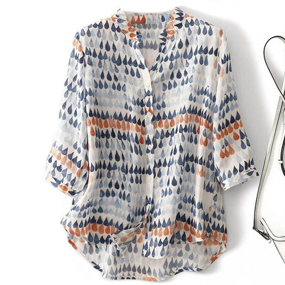 Isla Raindrop Linen Blouse