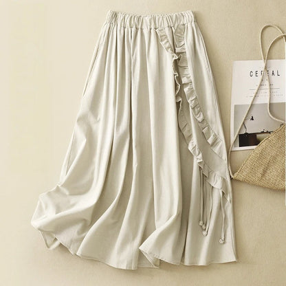 Melissa Linen Ruffle Skirt