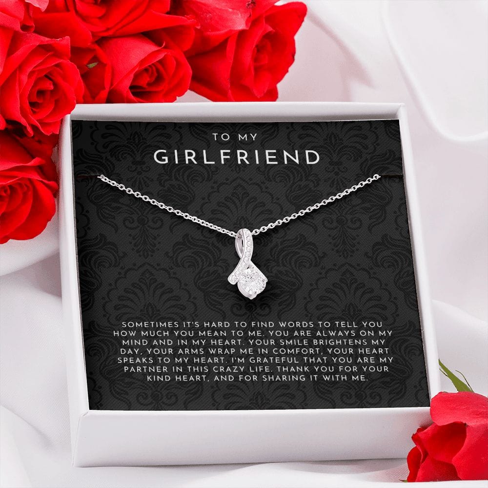 Everlight Ribbon To My Girlfriend Necklace Gift