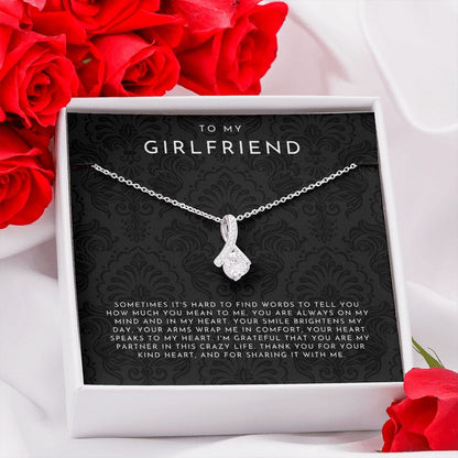 Everlight Ribbon To My Girlfriend Necklace Gift
