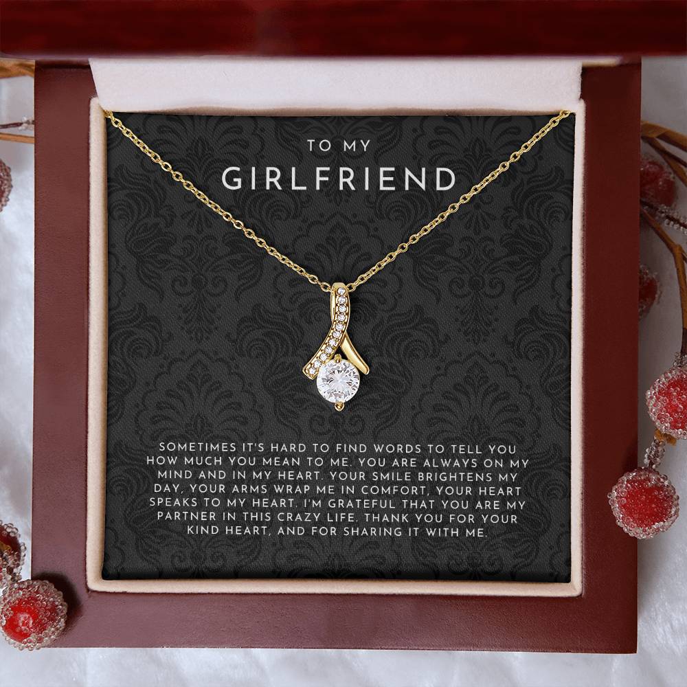 Everlight Ribbon To My Girlfriend Necklace Gift