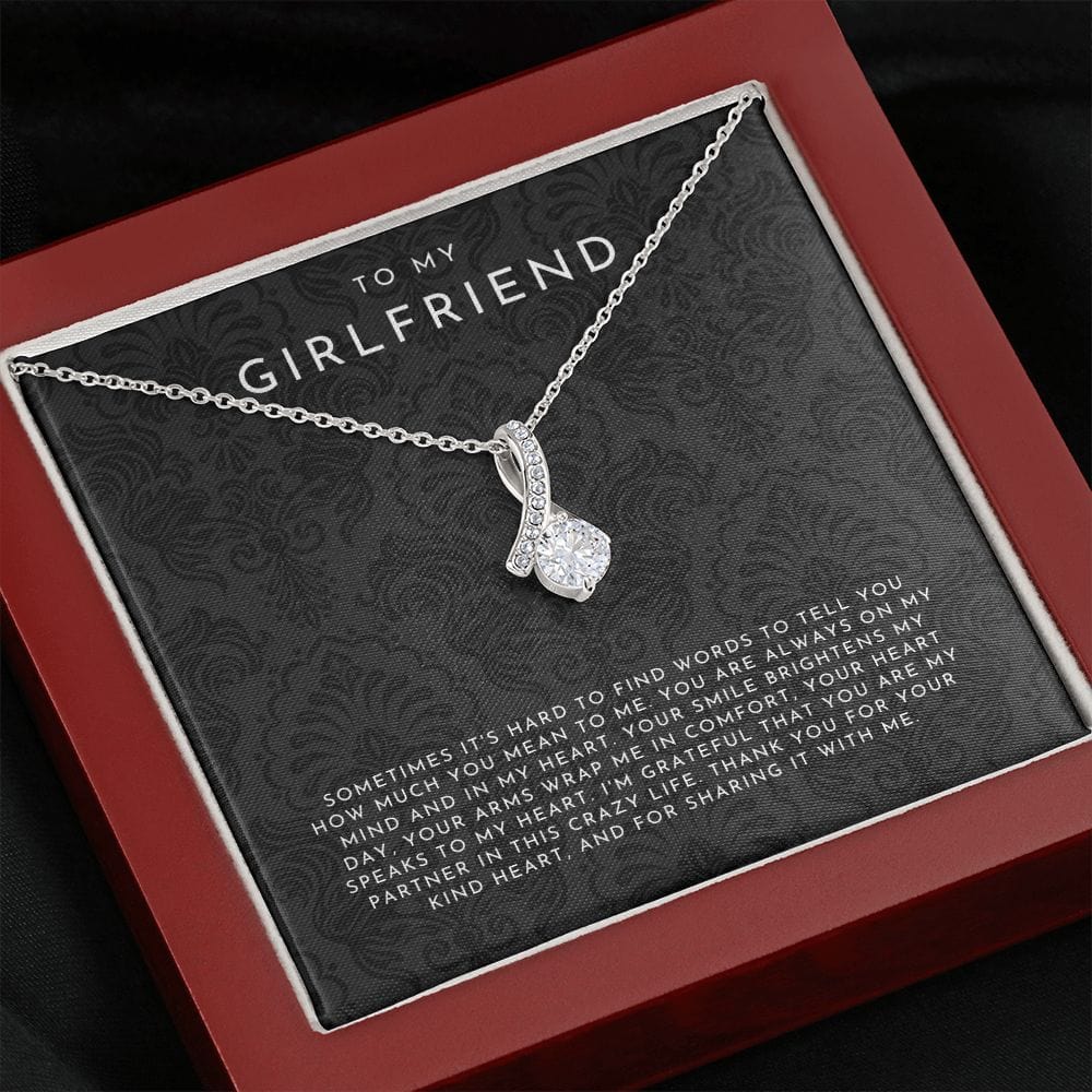 Everlight Ribbon To My Girlfriend Necklace Gift