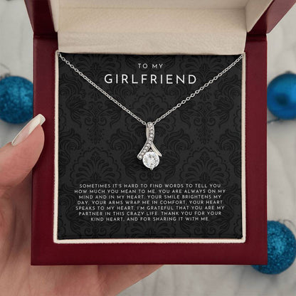 Everlight Ribbon To My Girlfriend Necklace Gift