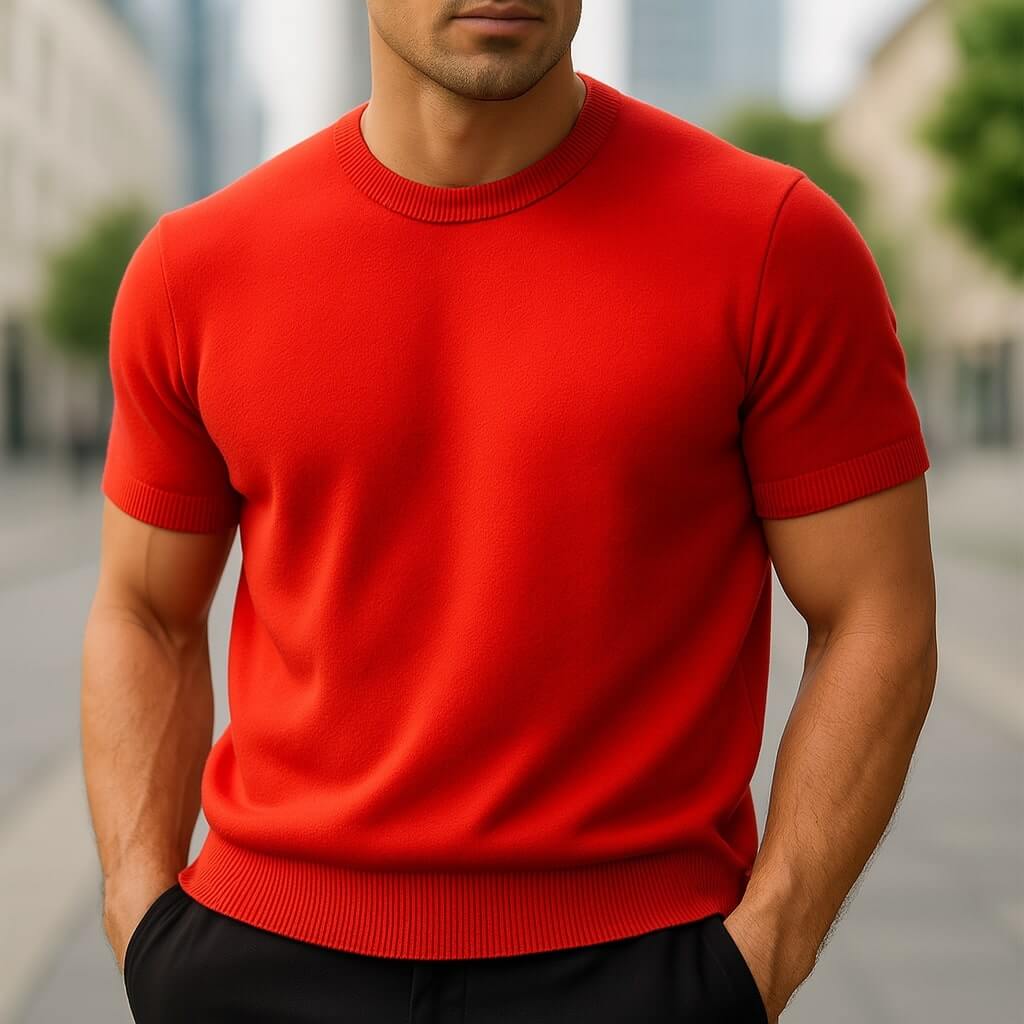 Capri Knitted Short Sleeve T-shirt