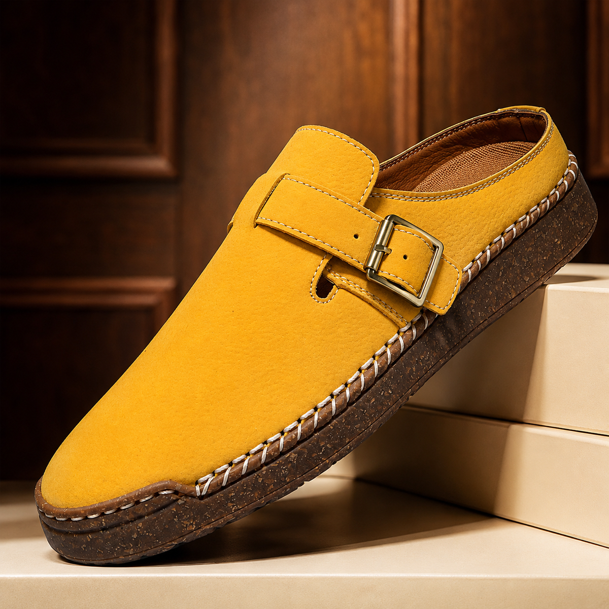 Rhodes Leather Mule Sandals