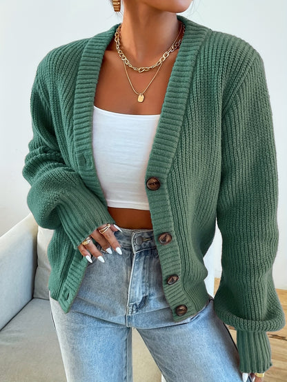 Patterned Elegance Knitted Cardigan