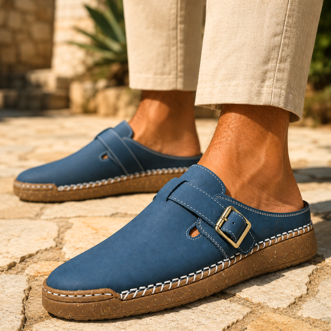 Rhodes Leather Mule Sandals