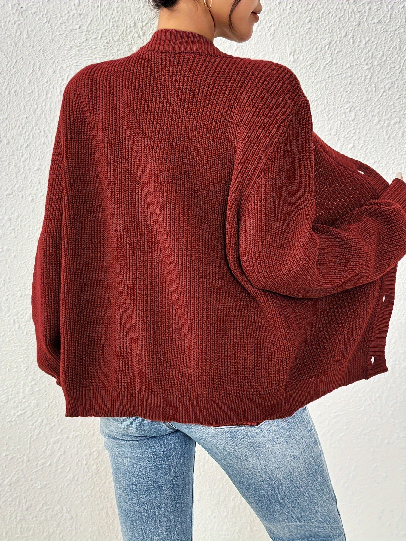 Patterned Elegance Knitted Cardigan