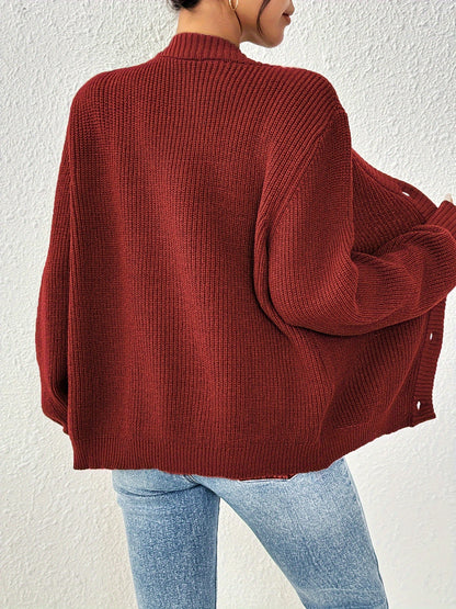 Patterned Elegance Knitted Cardigan