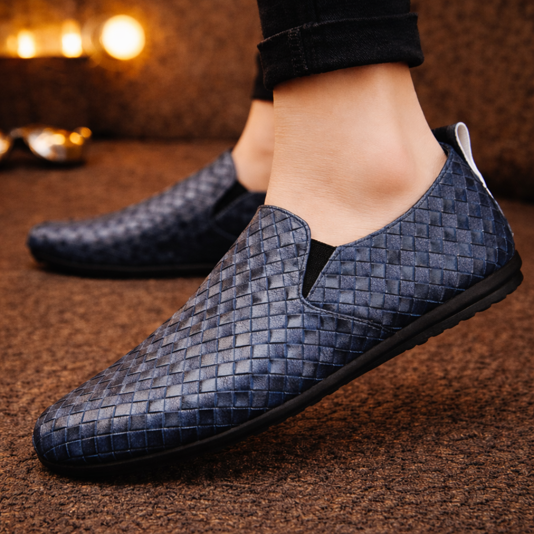 Verono Woven Leather Loafers