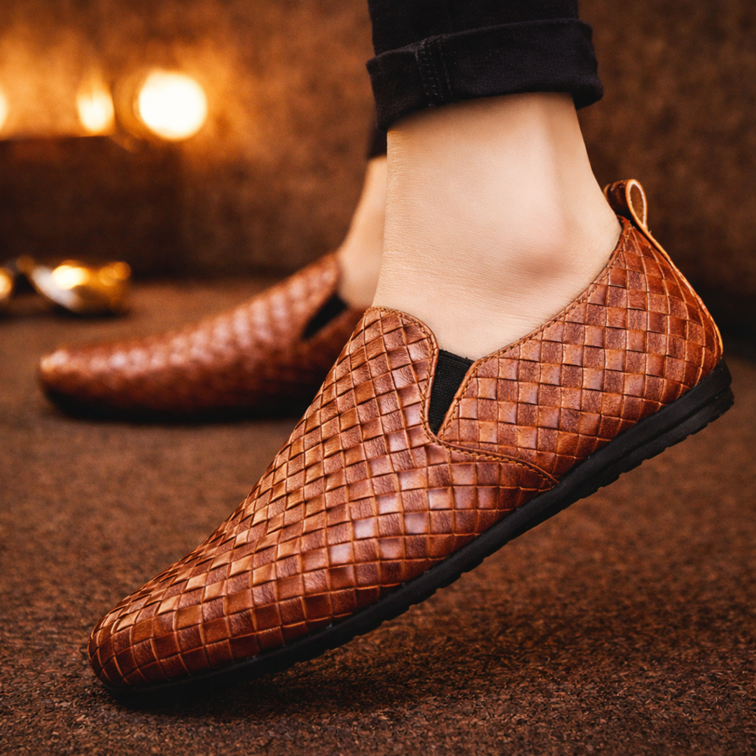 Verono Woven Leather Loafers