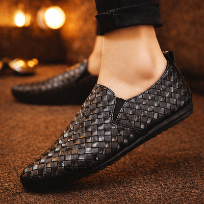 Verono Woven Leather Loafers