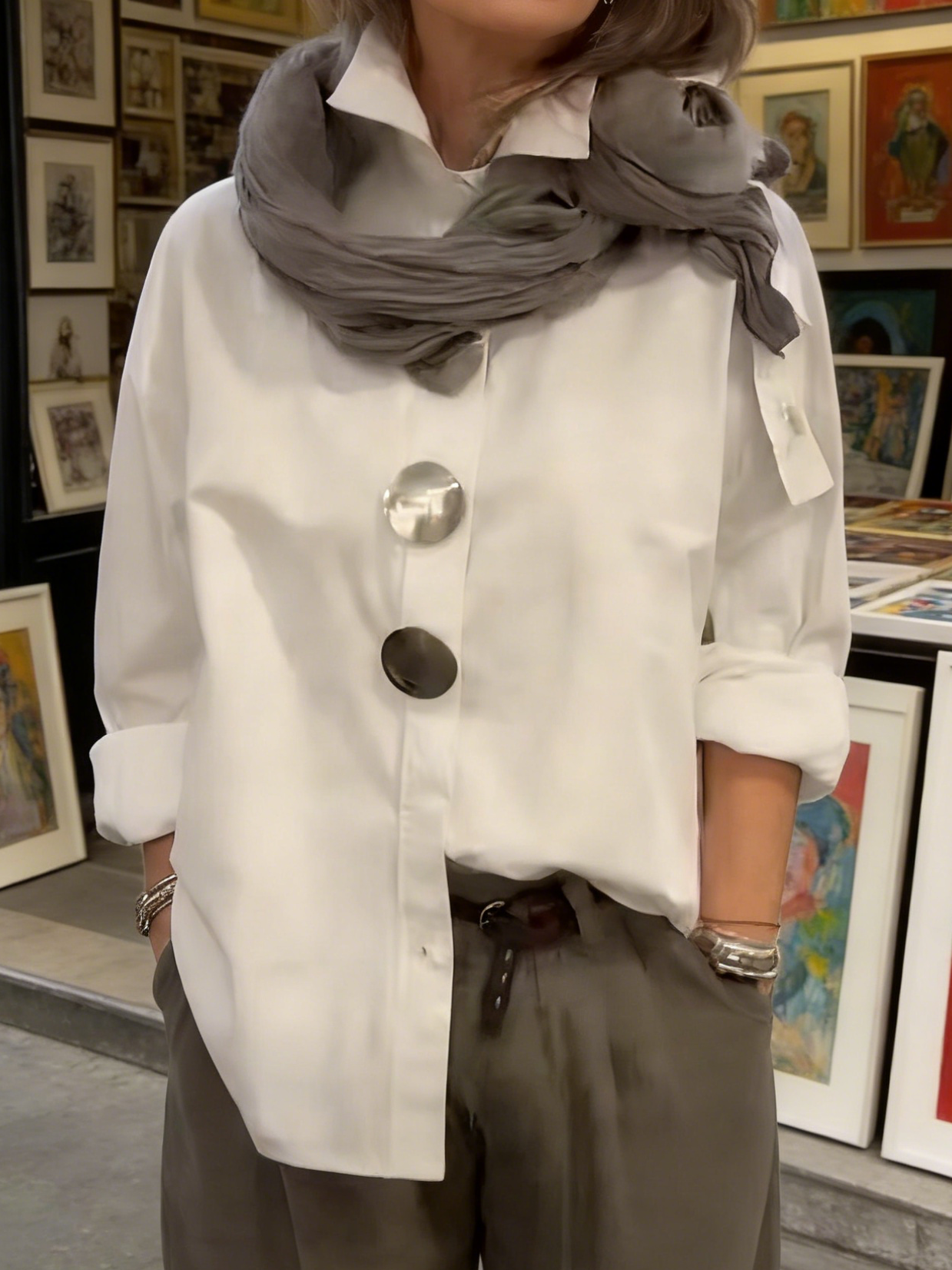 Alessia Statement Button Shirt