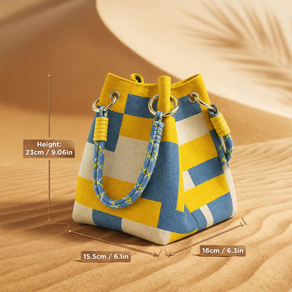 Marisol Woven Bucket Bag