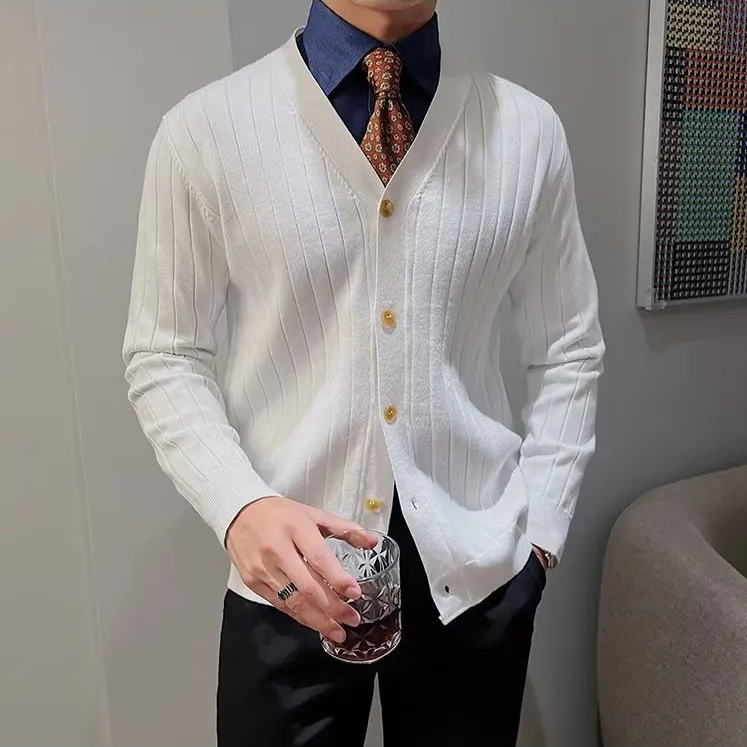 Adrian Ribbed Italian Cardigan