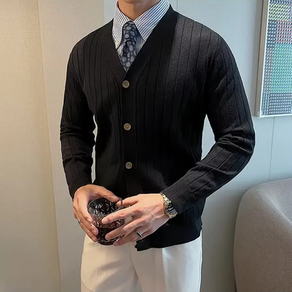 Adrian Ribbed Italian Cardigan