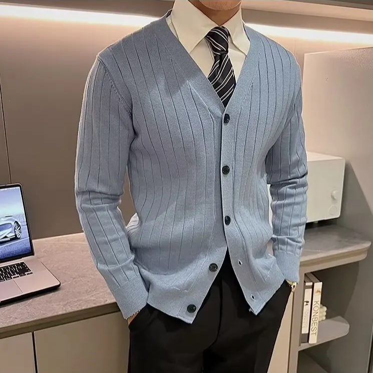 Adrian Ribbed Italian Cardigan