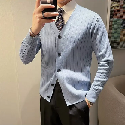 Adrian Ribbed Italian Cardigan