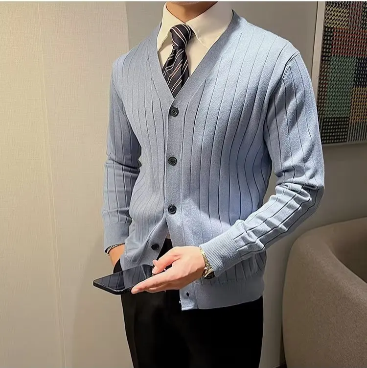 Adrian Ribbed Italian Cardigan