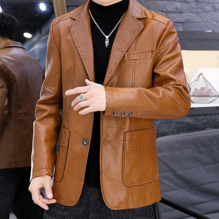 Alden Nightfall Leather Blazer