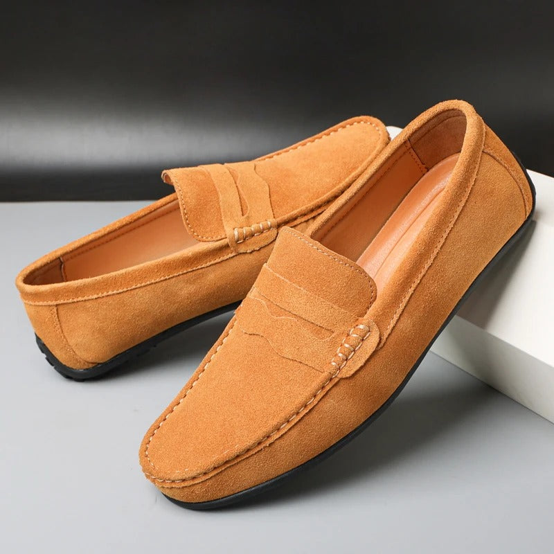 Arden Suede Penny Loafers
