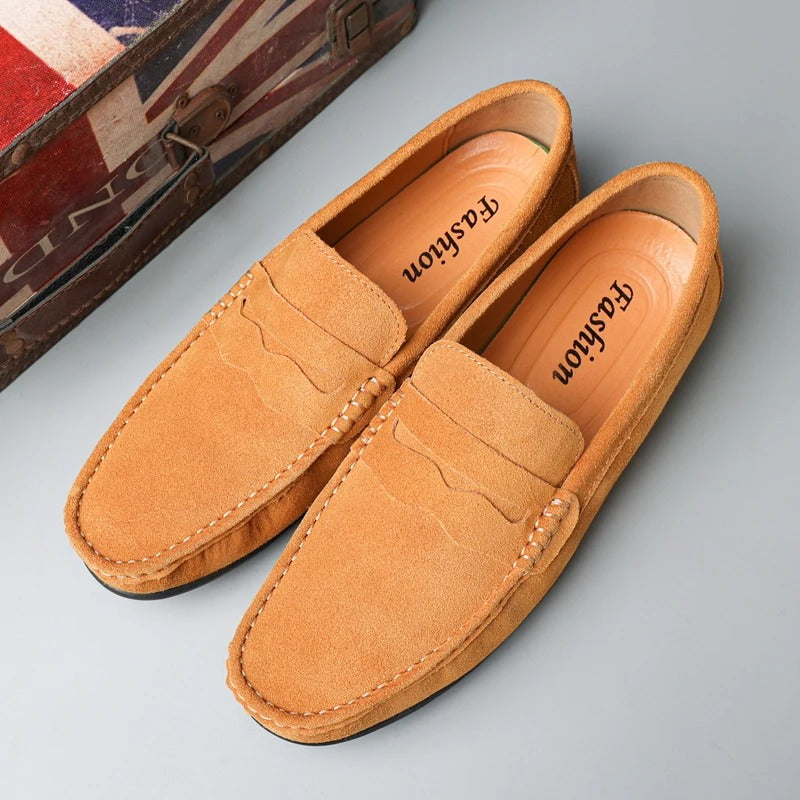 Arden Suede Penny Loafers