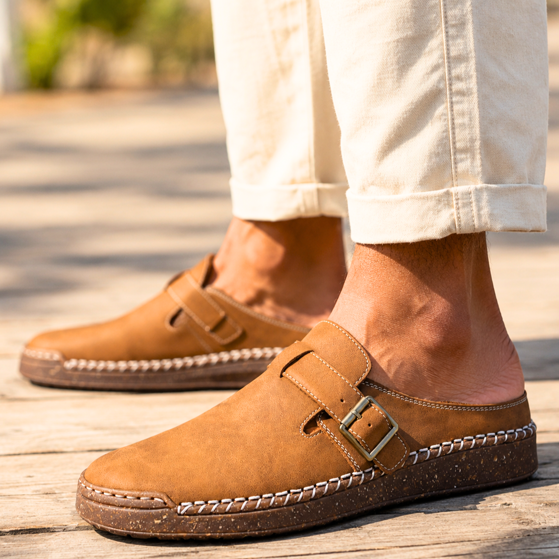 Rhodes Leather Mule Sandals