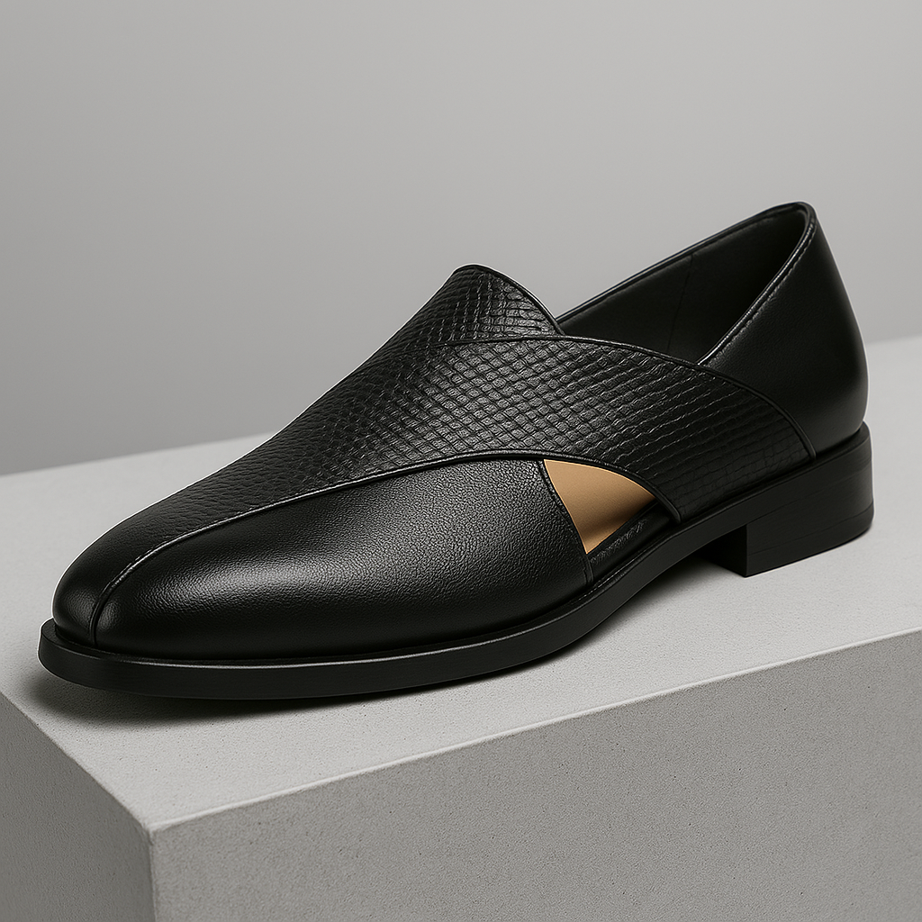 Enzo Woven Leather Loafers