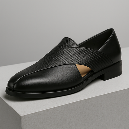 Enzo Woven Leather Loafers