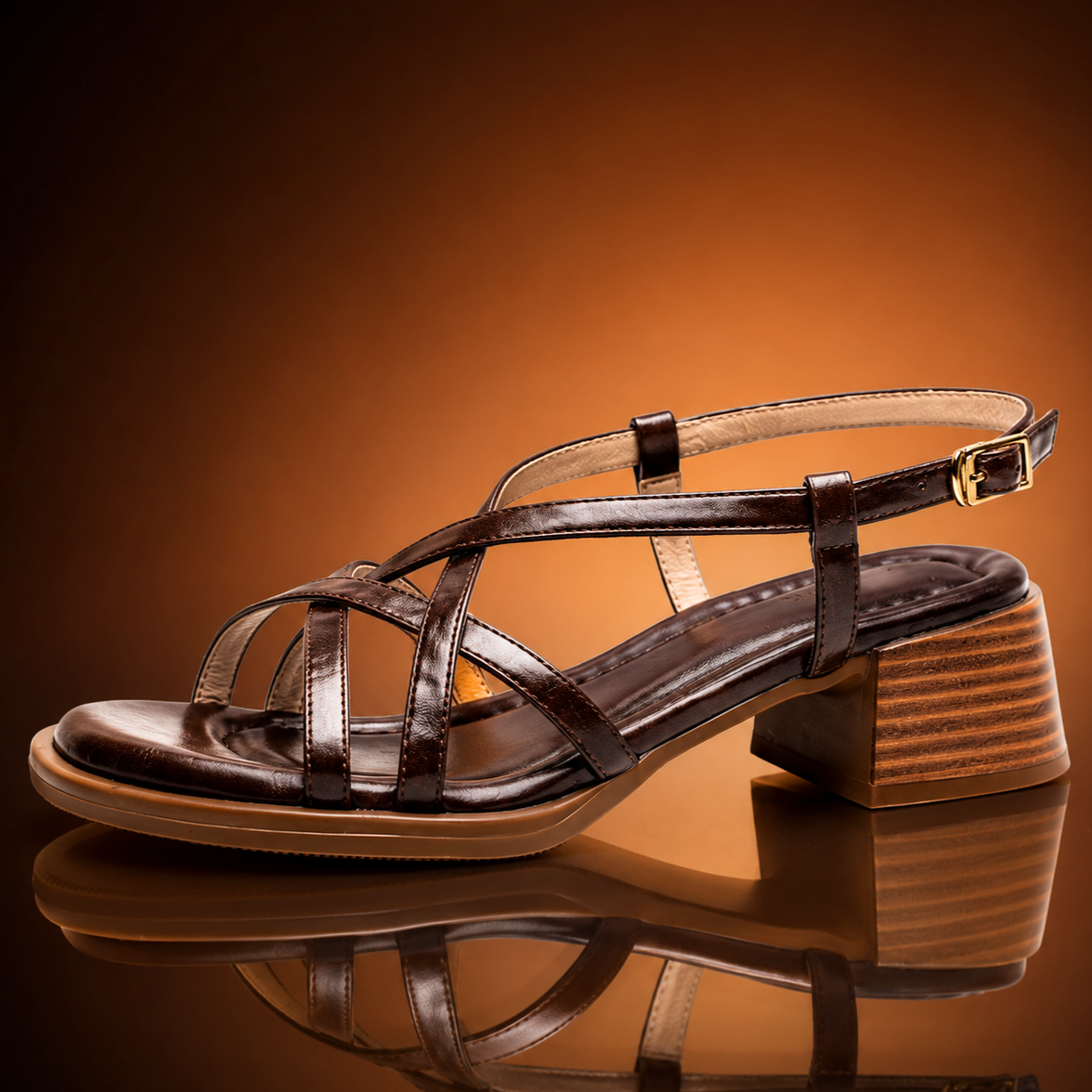 Seraphina Cross-Strap Block Heels