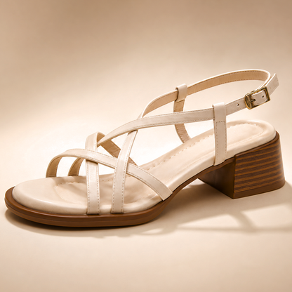 Seraphina Cross-Strap Block Heels