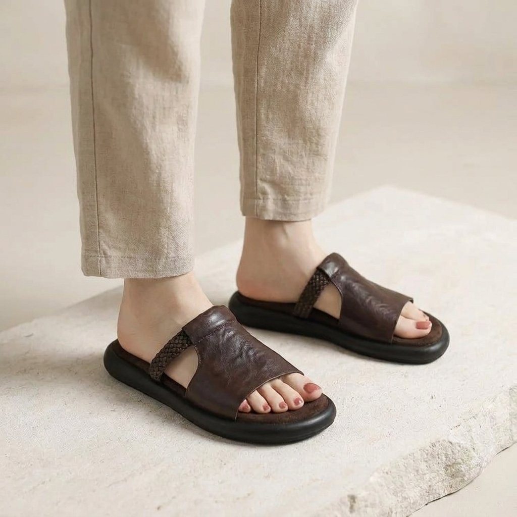Elodie Open-Toe Flats