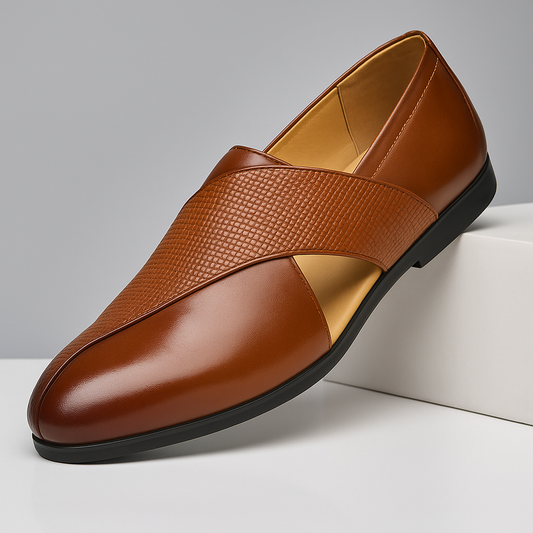 Enzo Woven Leather Loafers