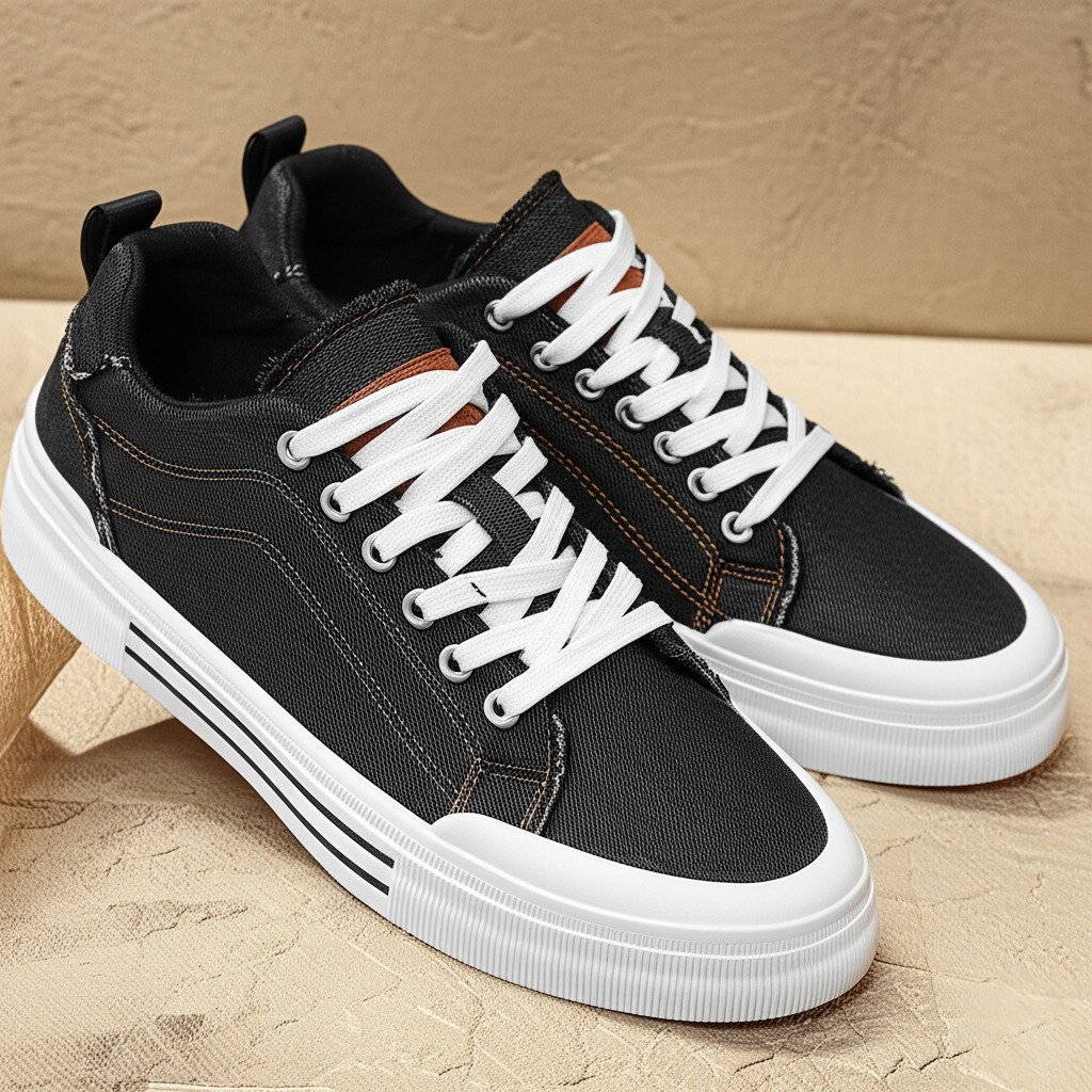 Brooklyn Denim Canvas Trainers