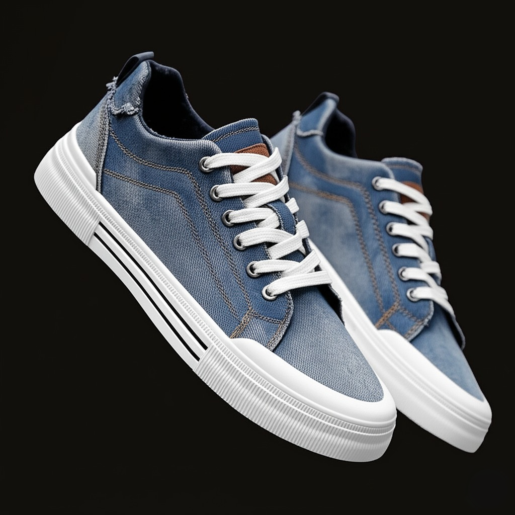 Brooklyn Denim Canvas Trainers
