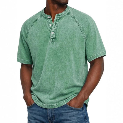 Easton Washed Henley Tee