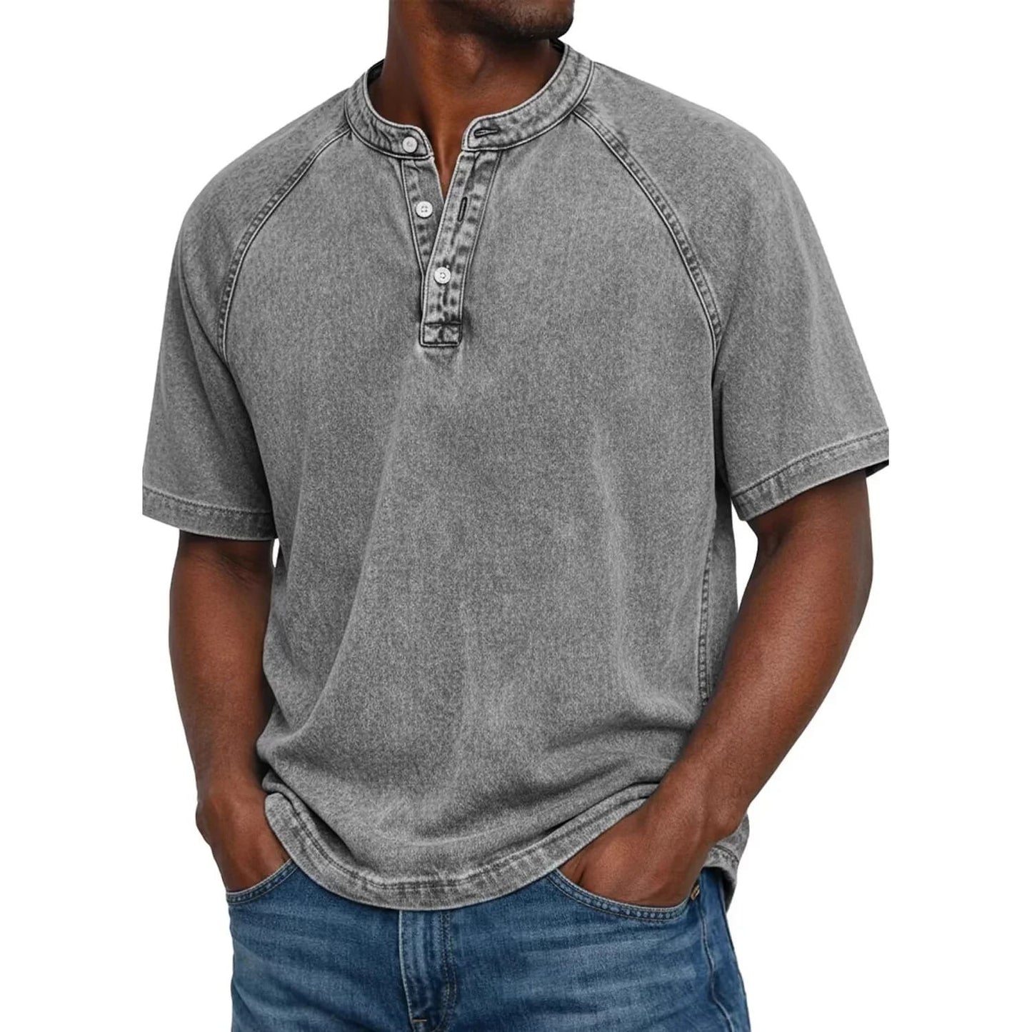 Easton Washed Henley Tee
